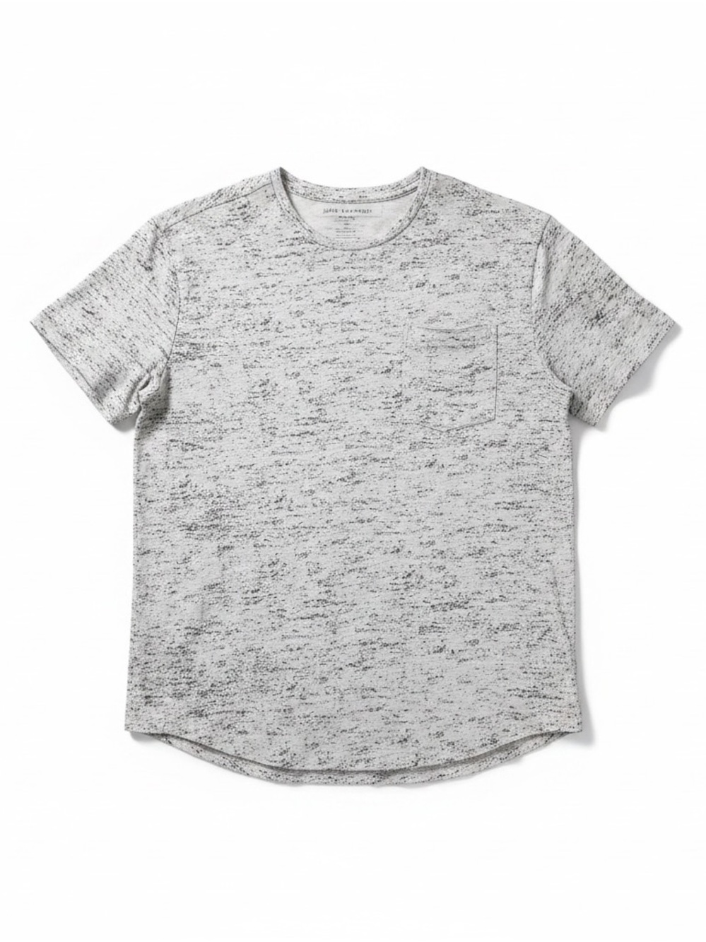 John Varvatos Burnout Pocket T-Shirt Pigeon Grey 100% Cotton Crewneck Size L NWT